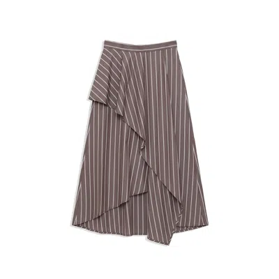 Rita Row Women's Emma Skirt - Stripes In Brown