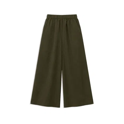 Rita Row Women's Green Lobe Corduroy Pants - Khaki In Animal Print