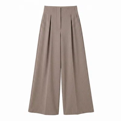 Rita Row Women's Neutrals Siena Pants - Beige Stripes In Brown