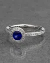 Ritani 18k 1.00 Cttw. Diamond & Sapphire Ring In Metallic