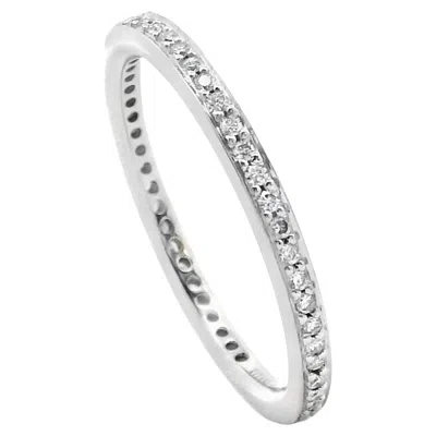 Pre-owned Ritani Endless Love 18k White Gold 0.22 Carat Diamond Eternity Ring Size 6.75