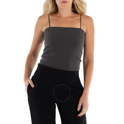 Rito Ladies Charcoal Gray Recycle-polyester Knit Cami-top In Grey