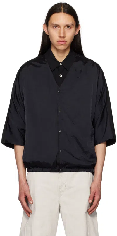 Rito Structure Black Combined Cardigan
