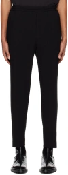 Rito Structure Black Double Cloth Trousers In Black