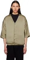 Rito Structure Khaki Combined Cardigan In Khaki