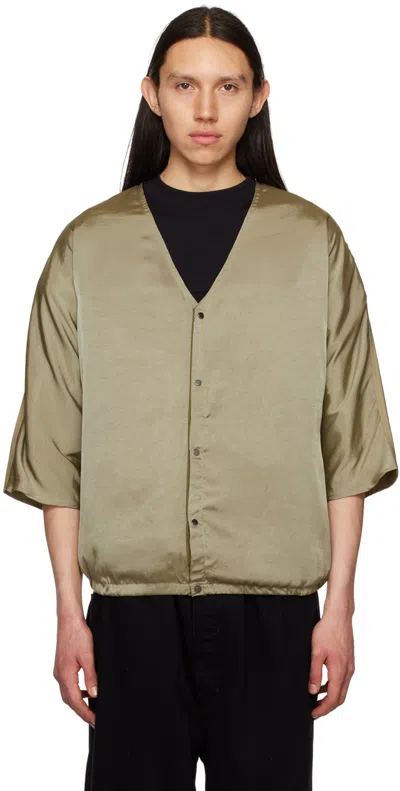 Rito Structure Khaki Combined Cardigan