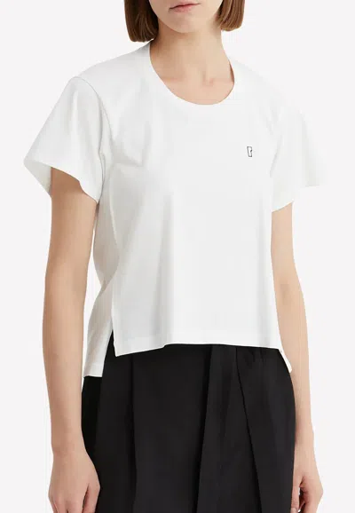 Rito Structure Logo Asymmetric T-shirt In White