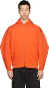 Rito Structure Orange Recycled Zip Hoodie In Org