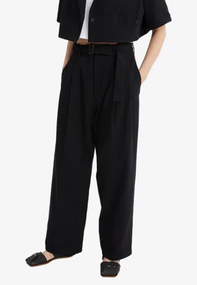 Rito Structure Straight-leg Pants With Belt In Black