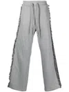 Ritos Embroidered-detail Track Pants In Gray