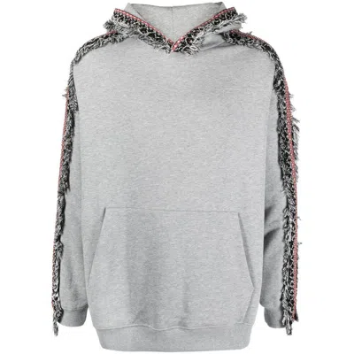 Ritos Embroidered-detail Hoodie In Grey