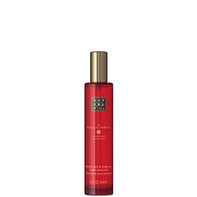 Rituals The Ritual Of Ayurveda Indian Rose & Sweet Almond Oil Hair & Body Mist 50ml In Red