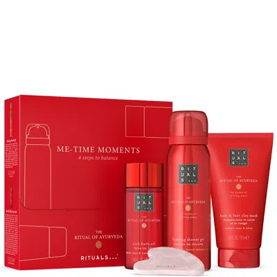 Rituals The Ritual Of Ayurveda Me-time Indian Rose & Sweet Almond Set In Red