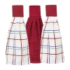 Ritz 3-pc. Kitchen Tie Towel Set In Red