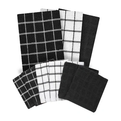 Ritz 9-pc. Kitchen Towel + Dish Cloth Set In Black