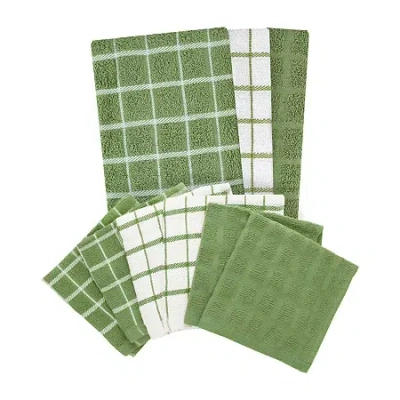 Ritz 9-pc. Kitchen Towel + Dish Cloth Set In Green