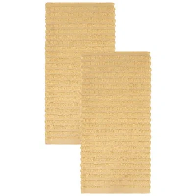 Ritz Cotton Waffle Tea Towel Kitchen Towel In Straw