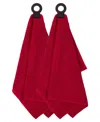 Ritz Hook And Hang Woven Kitchen Towel, Set Of 2 In Paprika