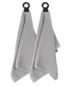 Ritz Hook And Hang Woven Kitchen Towel, Set Of 2 In Titanium