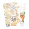 Ritz Leaves Pumpkin 3-pc. Kitchen Towel Set In White