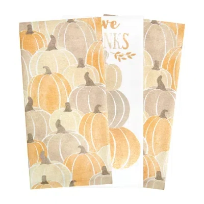 Ritz Pumpkin Patch 3-pc. Kitchen Towel Set In Orange