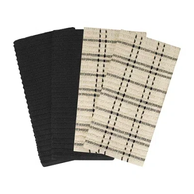 Ritz Royale 4-pc. Kitchen Towel Set In Black