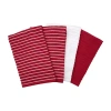 Ritz Stripe 4-pc. Bar Mop Set In Red