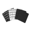 Ritz Terry 6-pc. Solid And Check Dish Cloth Set In Black