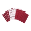 Ritz Terry 6-pc. Solid And Check Dish Cloth Set In Red