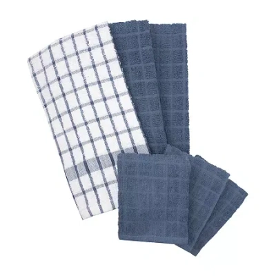 Ritz Terry 6-pc. Towel + Dish Cloth Set In Blue