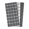 Ritz Terry Check 3-pc. Kitchen Towel Set In Gray
