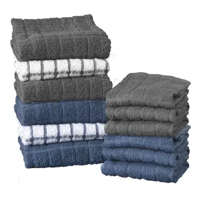 Ritz Terry Kitchen Towel And Dish Cloth Set In Blue