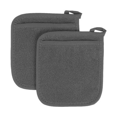 Ritz Terry Pocket Mitt, Set Of 2 In Graphite