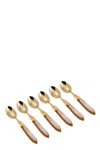 Rivadossi 'laura' Coffee 6 Teaspoons Set In Sand
