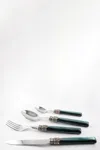 Rivadossi Set Of 24 Cutlery 'tosca' In Green