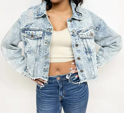 Rivalry Runway Yee Haw Denim Jacket In Light Wash In Blue