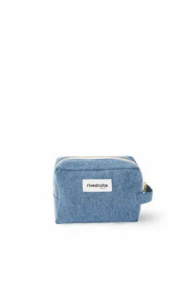 Rivedroite Paris Women's Tournelles Cosmetic Bag In Stonewash Denim In Multi