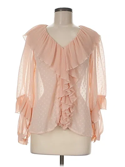 Pre-owned River Island 3/4 Sleeve Blouse In Pink