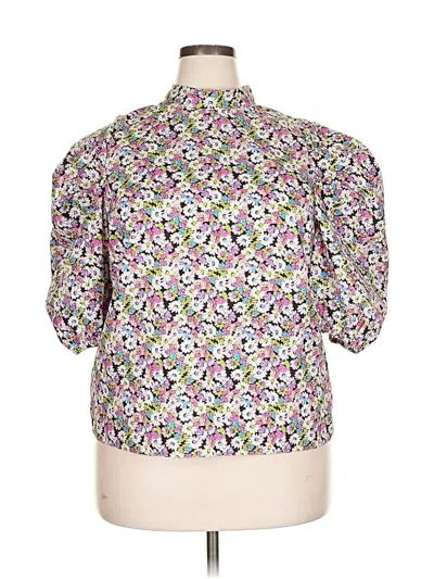 Pre-owned River Island 3/4 Sleeve Blouse In Purple