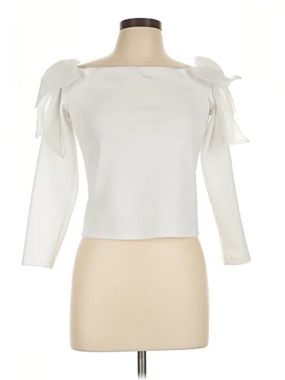 Pre-owned River Island 3/4 Sleeve Top White Boatneck Tops