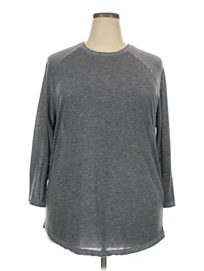 Pre-owned River Island 3/4 Sleeve T-shirt In Gray