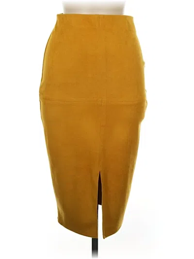 Pre-owned River Island Casual Skirt In Gold