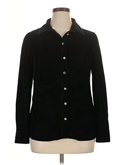 Pre-owned River Island Long Sleeve Blouse In Black