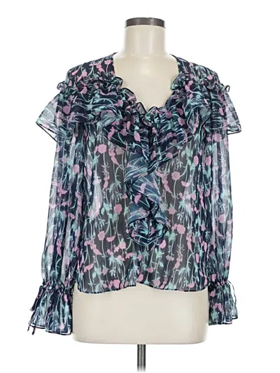 Pre-owned River Island Long Sleeve Blouse In Blue