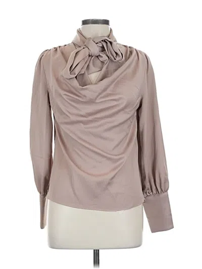 Pre-owned River Island Long Sleeve Blouse In Brown