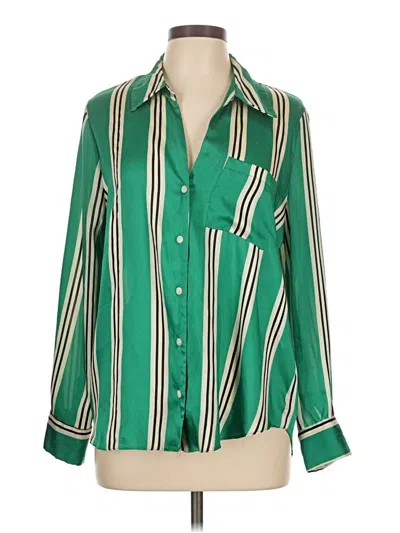 Pre-owned River Island Long Sleeve Blouse In Green