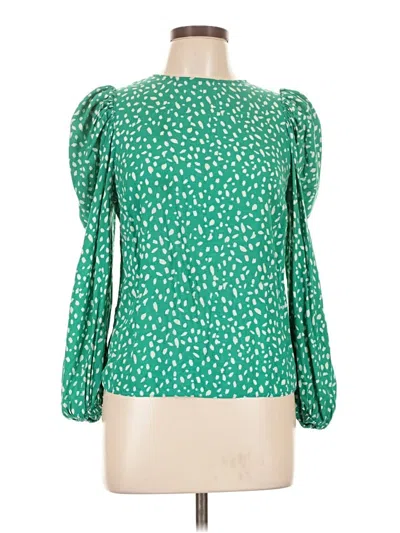 Pre-owned River Island Long Sleeve Blouse In Green