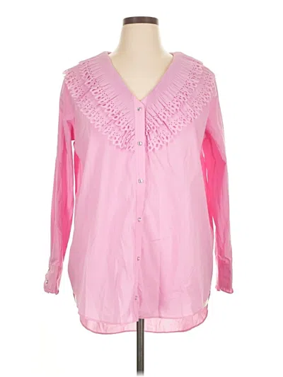 Pre-owned River Island Long Sleeve Blouse In Pink