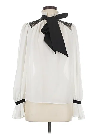 Pre-owned River Island Long Sleeve Blouse In White
