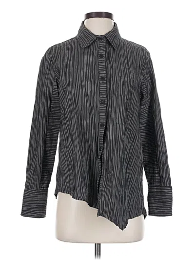 Pre-owned River Island Long Sleeve Button Down Shirt In Black